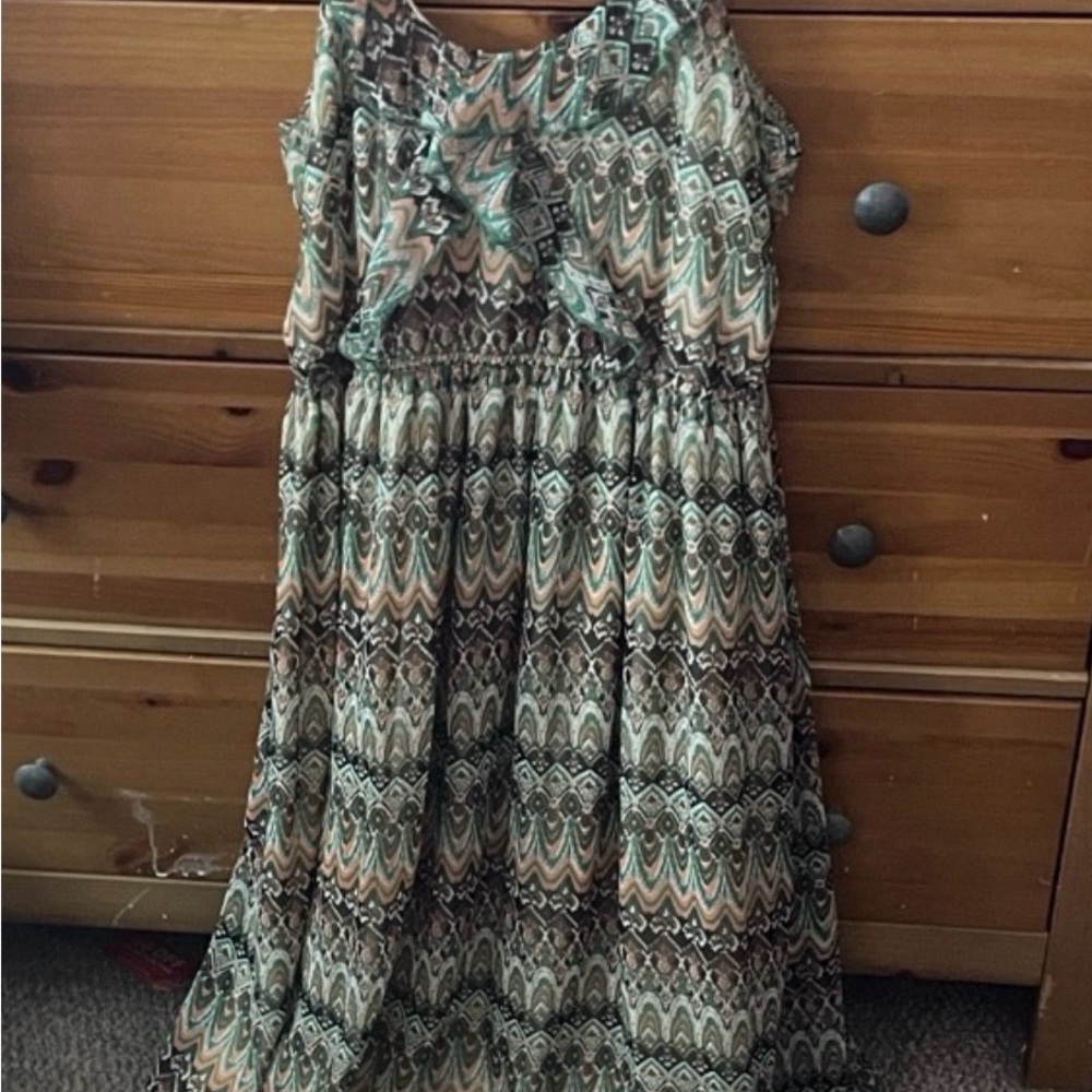 Elegant Multicolor Maxi Dress